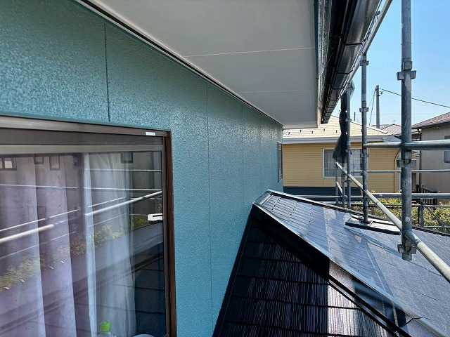 別角度の外壁仕上り
